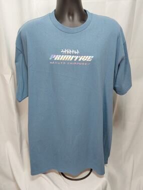 Naruto Shippuden 2XL Blue Graphic Print T-Shirt #M180